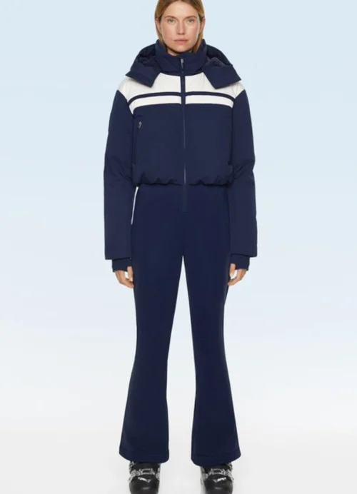 Blue winter ski suit