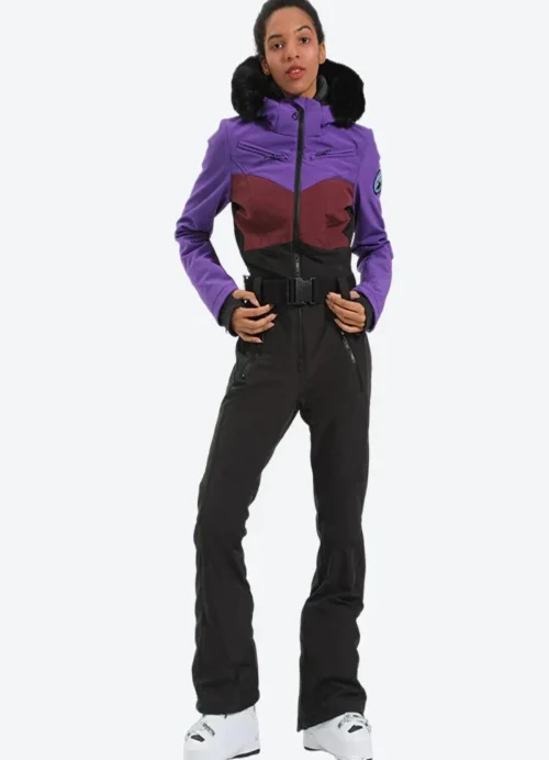 Black/purple  ski suit