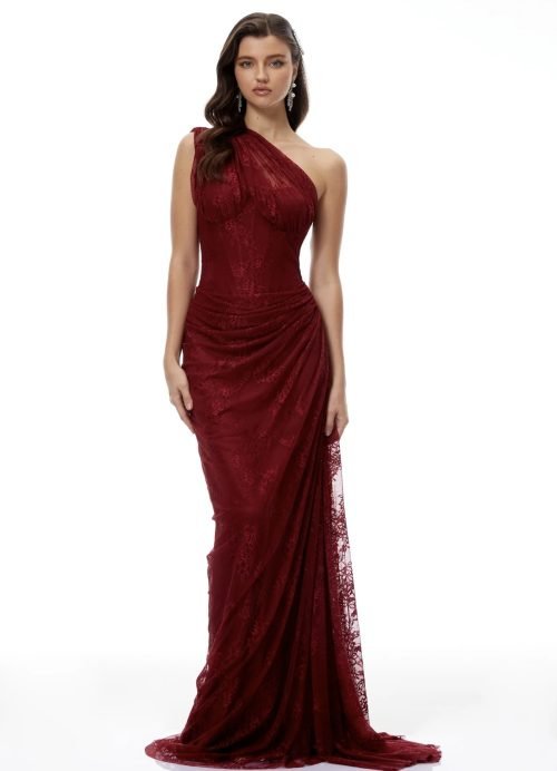 LACE BURGUNDY GOWN