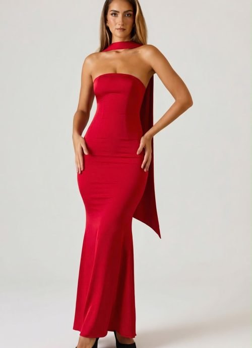 RED SCARF GOWN